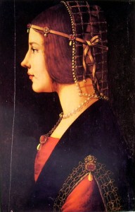 Leonardo da Vinci: Ritratto di donna, 1490, dimensioni 51 x 34 cm, Pinacoteca Ambrosiana Milano.